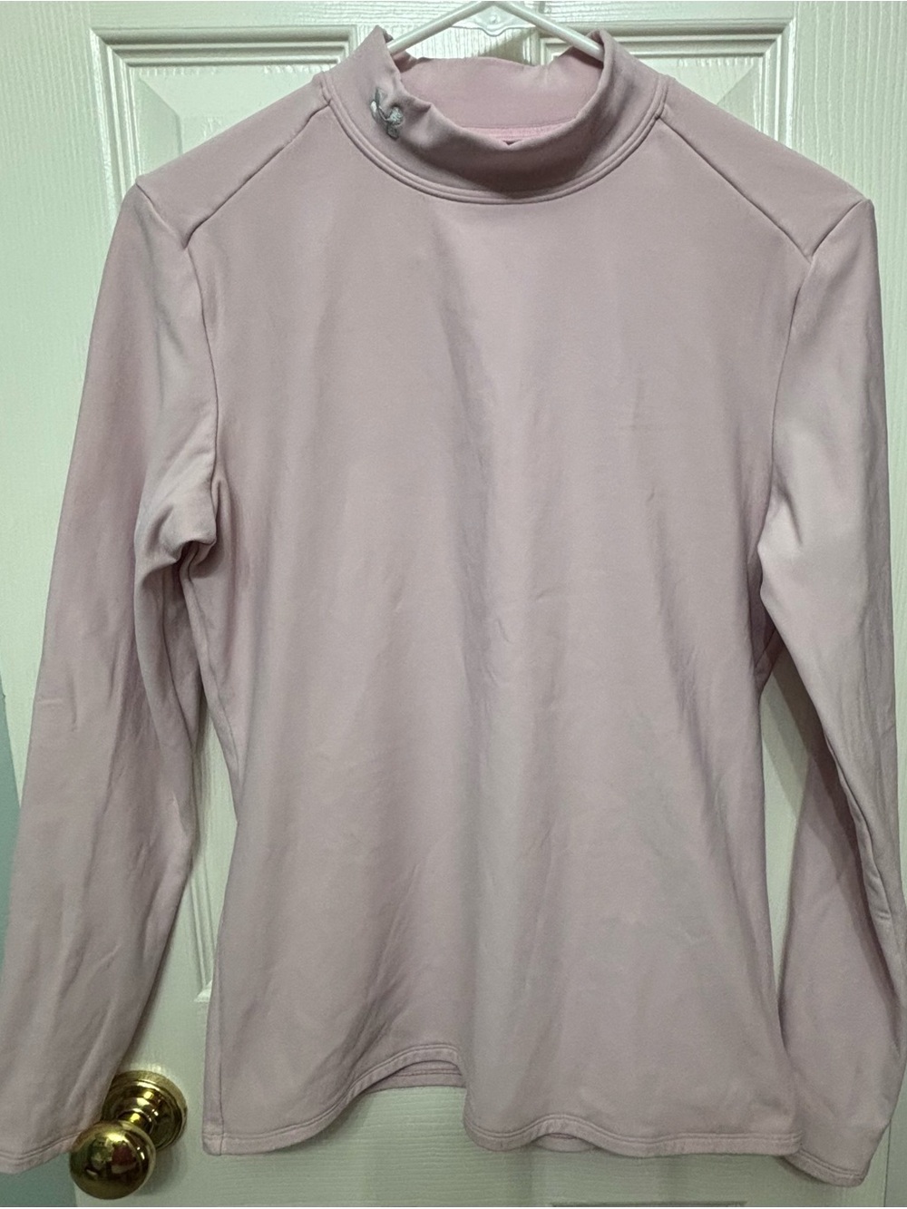 Under Armour Light Pink Long-Sleeve Mock Neck Top Base Layer